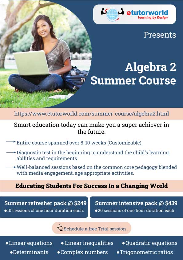 Algebra 2 Summer Course | Algebra 2 Online Course by eTutorWorld