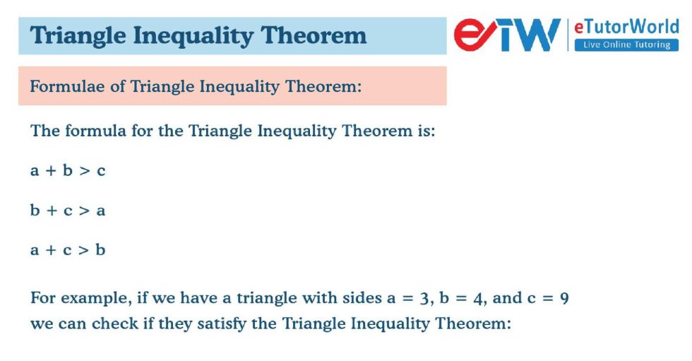 Triangle Inequality Theorem: Formula, Derivation, Applications, FAQs