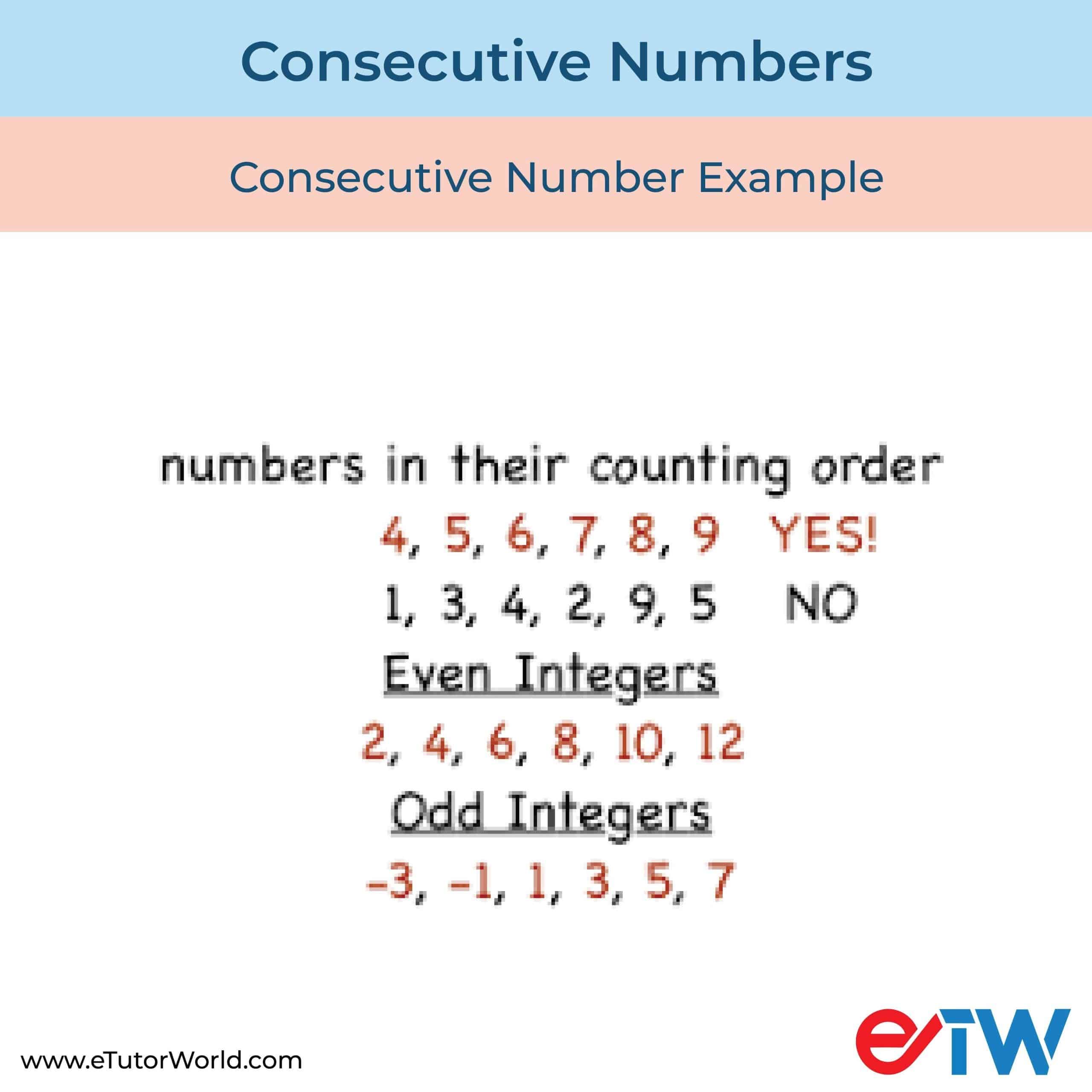 Consecutive Numbers